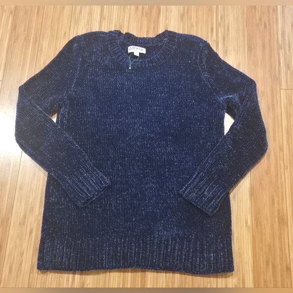 NWT Orvis Navy Blue Sweater - Picture 1 of 7